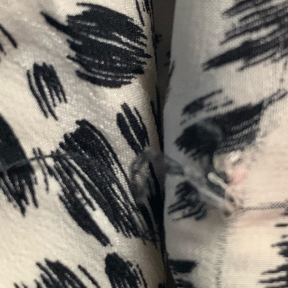 Vintage Francesca of Damon For Starington Wrap Silk Blouse Black White Size 6 - Picture 9 of 10